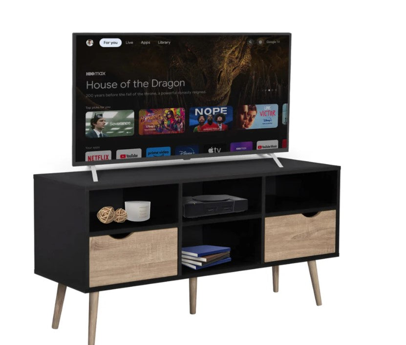 Mueble de TV Rack Nórdico Negro