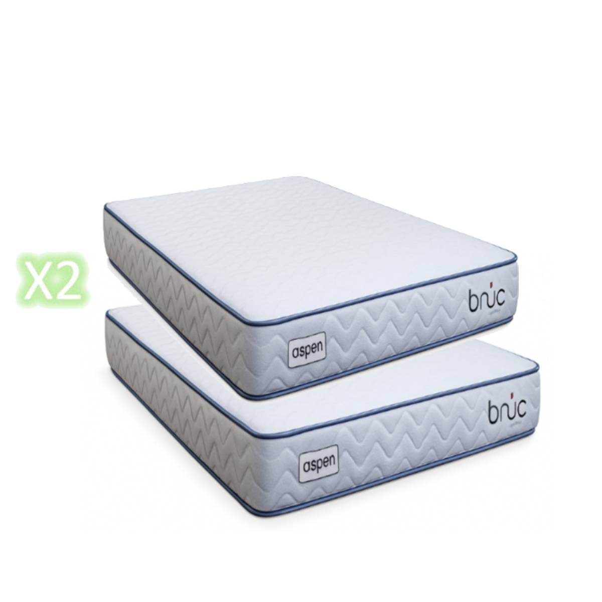 Pack de 2 Colchónes Individuales Bruc Aspen Confort Plus – Máxima Comodidad y Durabilidad