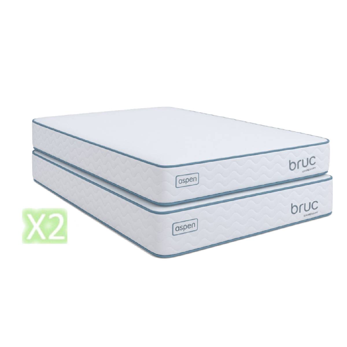 Pack de 2 Colchónes Individuales Bruc Aspen Confort Plus – Máxima Comodidad y Durabilidad