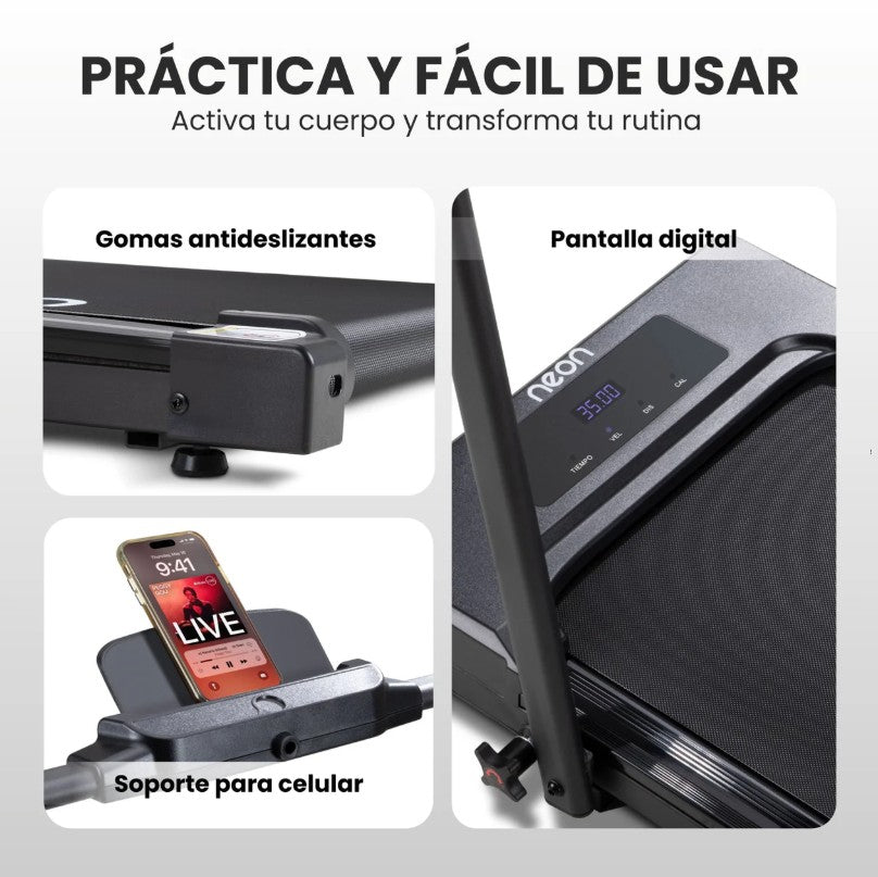 Caminadora Eléctrica Plegable Portátil con Control Remoto
