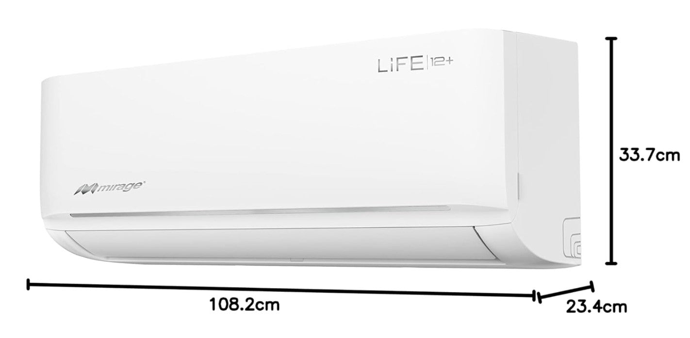 Aire acondicionado Mirage Mini Split Life 12 Plus On/Off Solo Frio 24000 BTU, 220 V, R410a Color Blanco