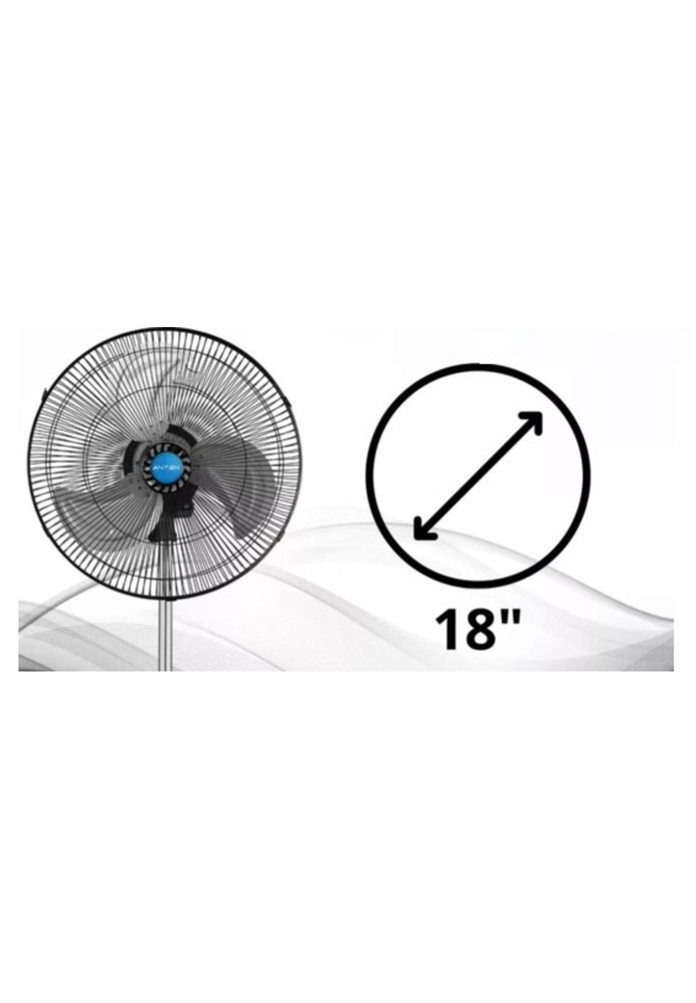 Pack de 2 Ventiladores De Pedestal ANTEK 85W 18 Pulgadas 3 En 1