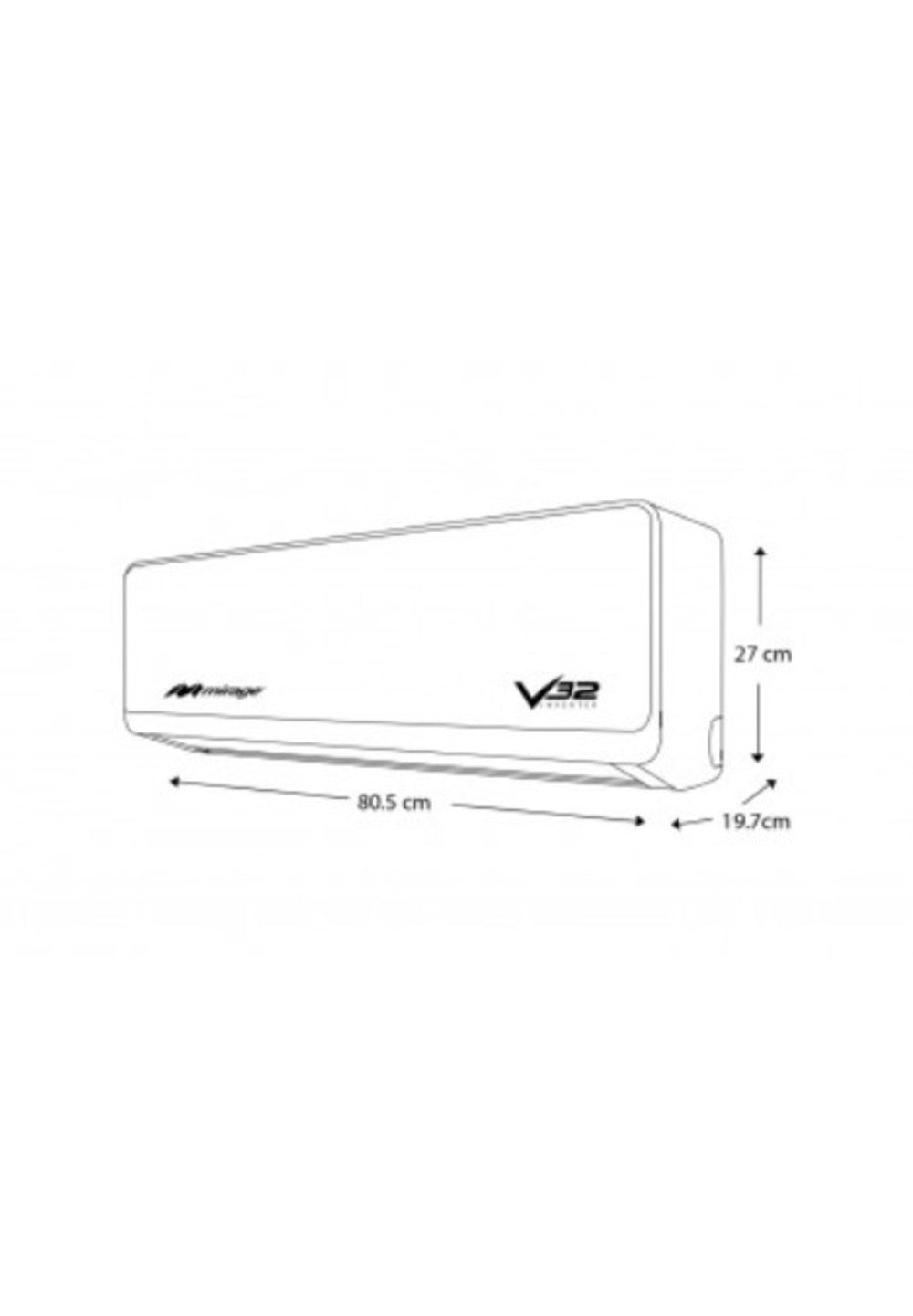 AIRE ACONDICIONADO MIRAGE MINI SPLIT 1 TON CALEFACCIÓN 220V INVERTER V32 - Con Calefacción y Enfriamiento, 220V, Gas R410a, Tecnología Inverter