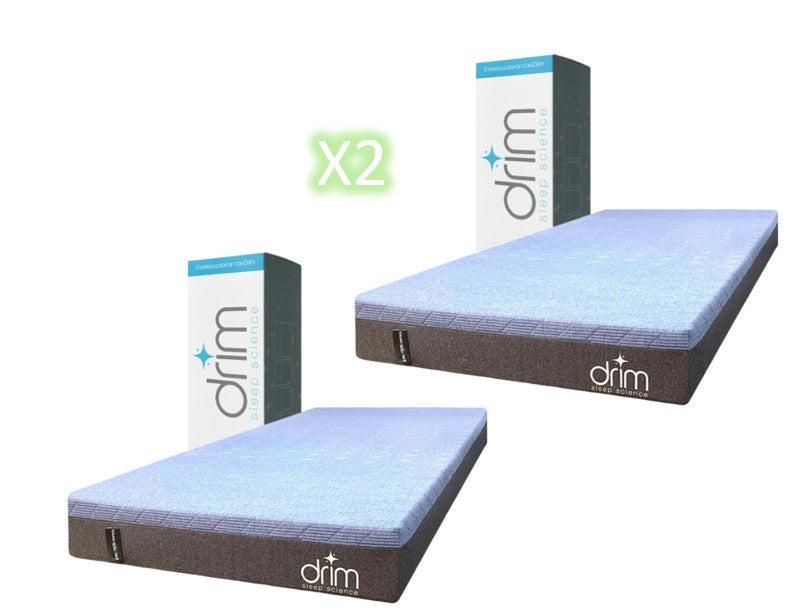 Combo 2 Colchónes Queen Size Memory Foam en Caja Ergonómico con Tecnologia de Descanso