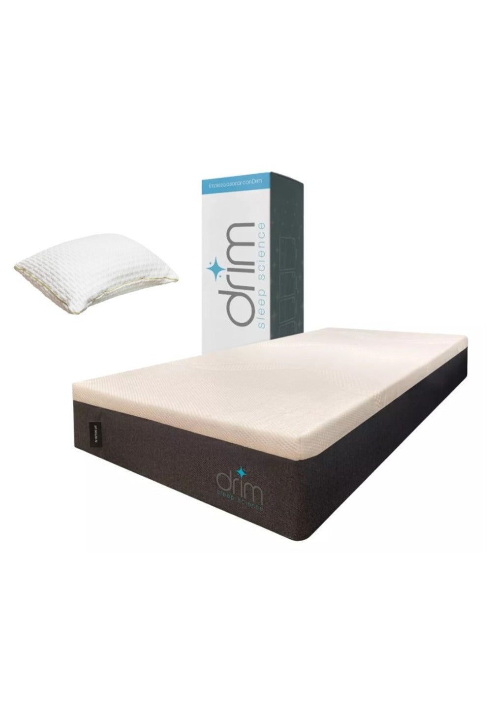 COMBO Colchón Individual Memory GEL + Almohada Ortopedica Cervical Super Visco