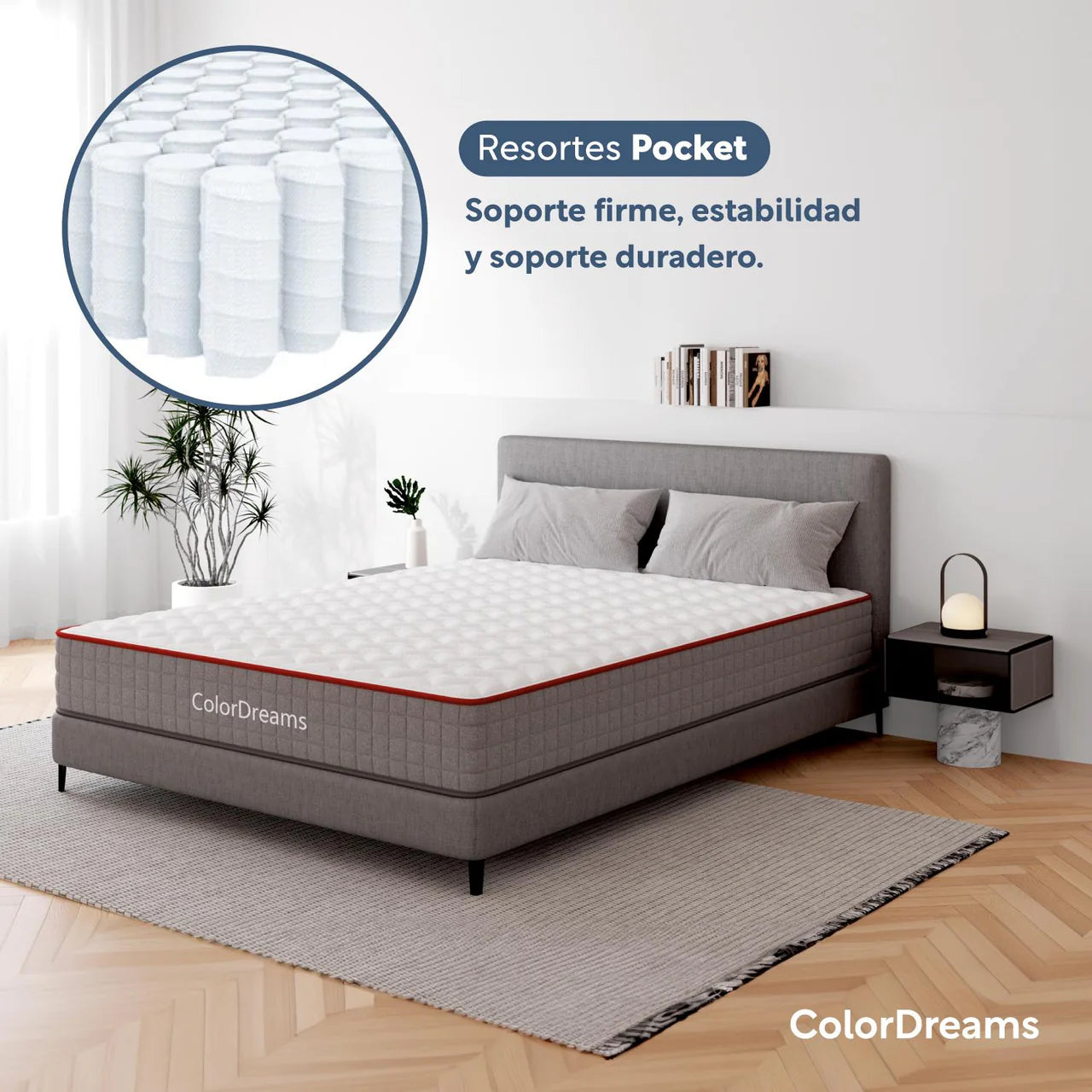 Colchon Matrimonial ColorDreams resortes pocket coil Spring Series Color