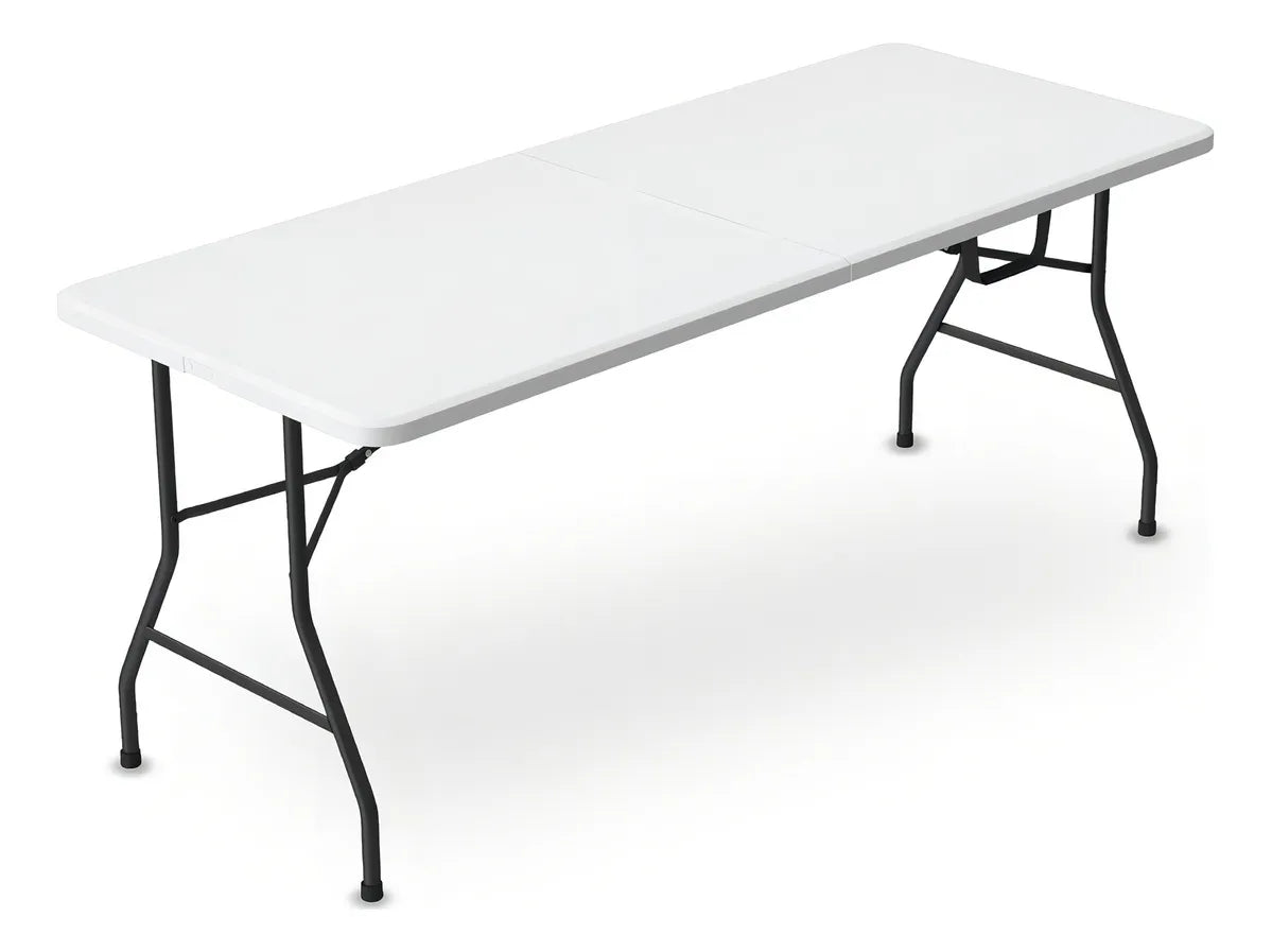 Mesa plegable tipo portafolio blanco 180x70x74 cm