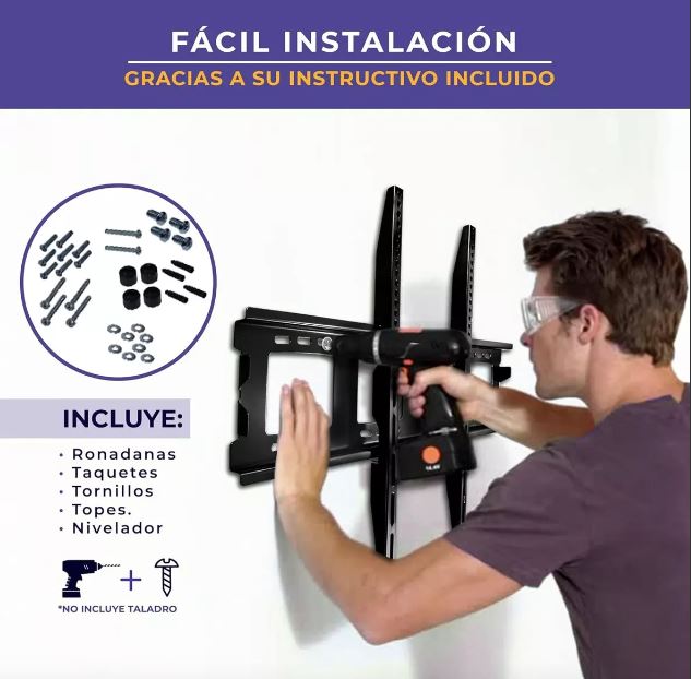 Soporte de TV Fijo Para Pantallas De 50 A 120 Pulgadas MK