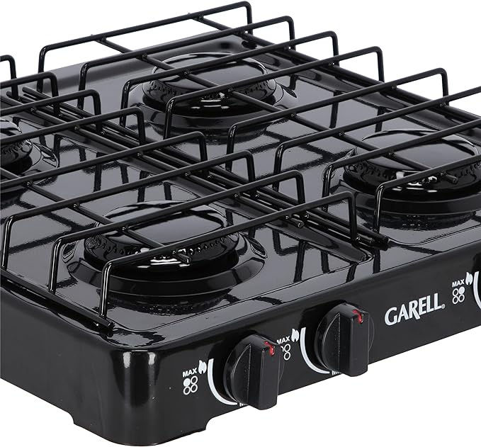 Parrilla Estufa de Gas Mesa de 4 Quemadores Acero Porcelanizado