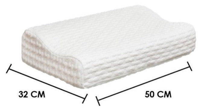 Set Colchón Matrimonial En Caja De Alto Memory Foam Espuma Kinghouse + Almohada Ortopédica Cervical Memory Blanca
