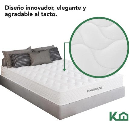 Combo 2 Colchones Individuales KingsHouse de alta densidad hipoalergénico antiacaros