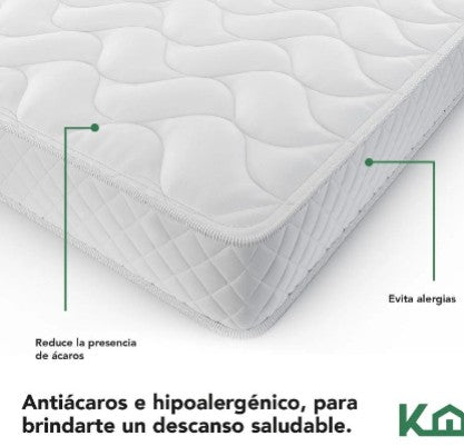 Combo 2 Colchones Individuales KingsHouse de alta densidad hipoalergénico antiacaros