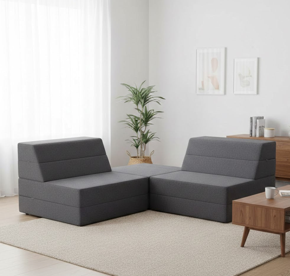 Sofa Cama Plegable Individual 2 en 1 Combo de 2