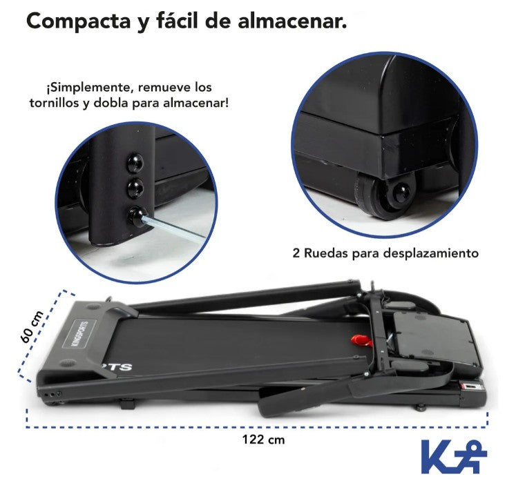Caminadora Eléctrica 2 HP Banda Correr 1-10 KM/H Kingsports