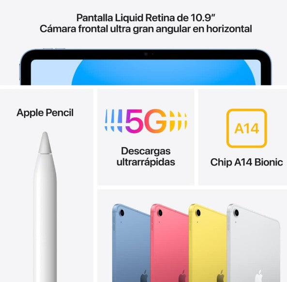 Tablet iPad Apple 11" Retina (11ª Generación), Chip A16, 128GB, WiFi, Color Azul