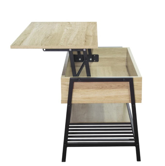Mesa de Centro Elevable con Compartimento Interno Oculto