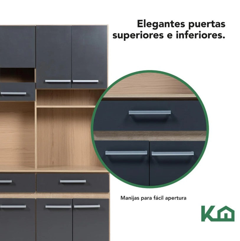 Alacena Organizador Multiusos para Cocina con Repisas y Puertas