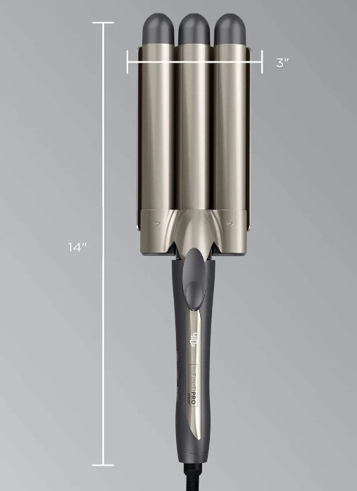 Tenaza Triple InfinitiPro by Conair Cerámica y Turmalina Rosa