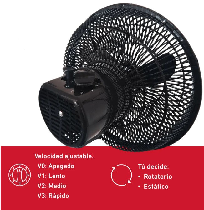 Ventilador Pedestal Cuory Snvp10n 10 PuLG 3 Aspas