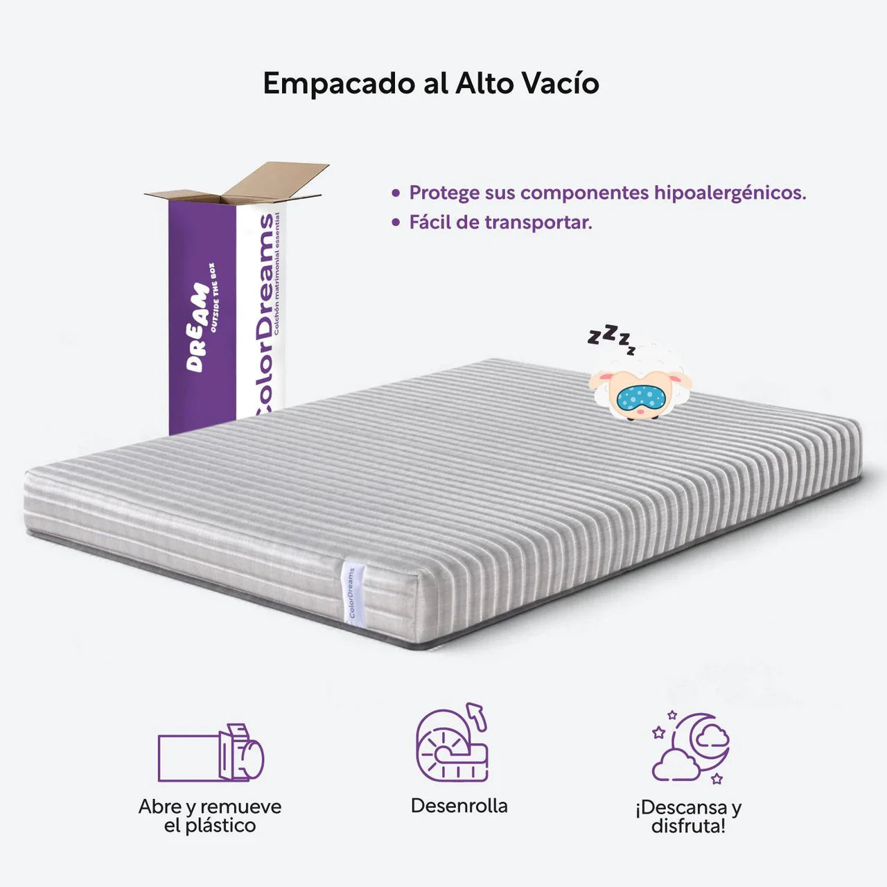 Colchon Individual ColorDreams resortes 16cm
