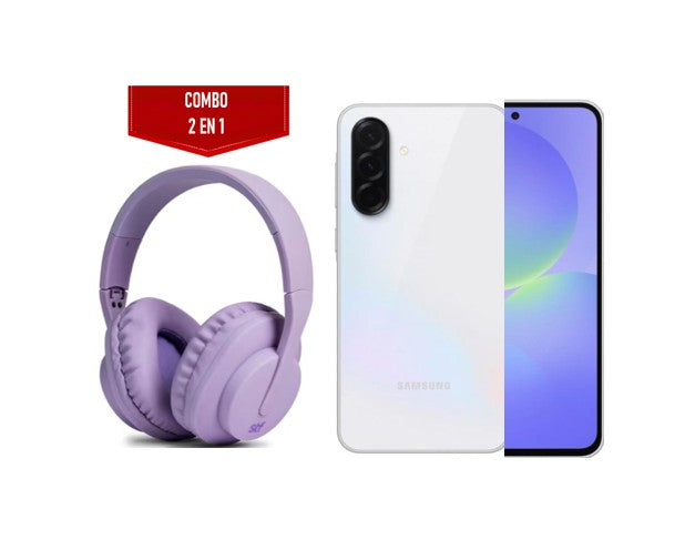 Audífonos NEO ANC color morado con Celular Samsung Galaxy A36