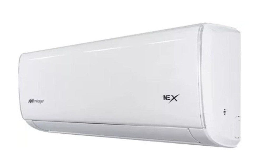Aire Acondicionado Mirage NEX con calefacción, 12000 BTU 1 tonelada 220 V, R410a 12 SEER Color Blanco.