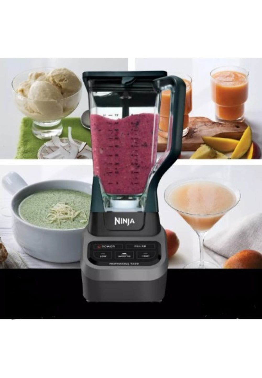 Licuadora Ninja Blender CO650B, 2.1 Litros, 1000W, 4 Velocidades