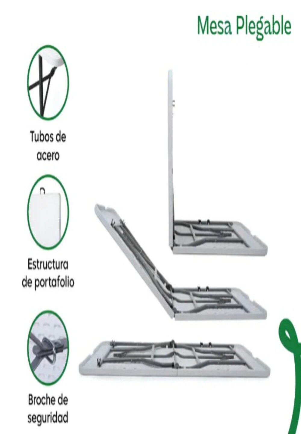 Combo Mesa plegable + Sillas para Exteriores