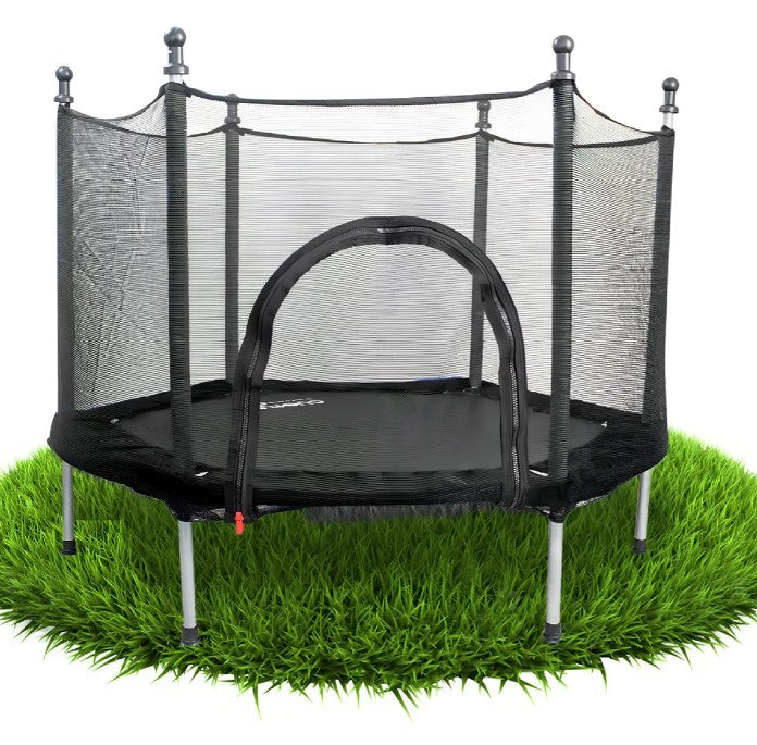Trampolin Tumbling Infantil Negro Con Red De Seguridad