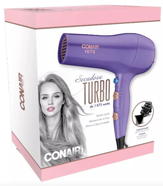 Secadora De Cabello Profesional de Ceramica Con Difusor CONAIR Morada MK