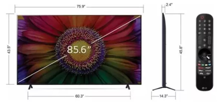 LG Pantalla 86 Pulgadas Smart TV LED webOS 4K