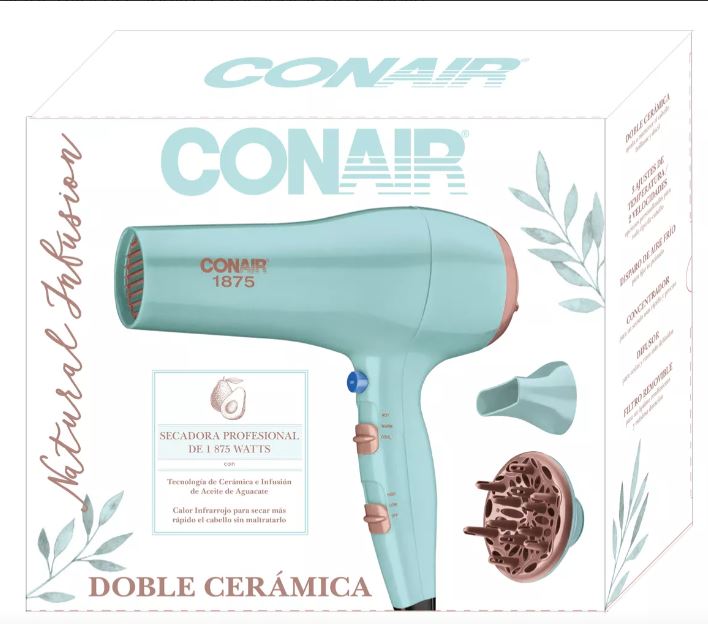 Secadora con Difusor Doble Ceramica CONAIR Menta MK