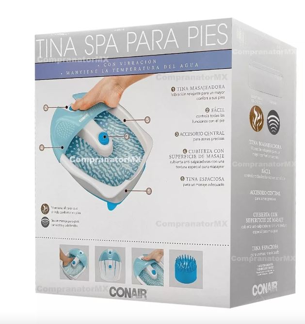 Spa Hidromasaje con Vibración Para Pies CONAIR Azul-Blanco MK
