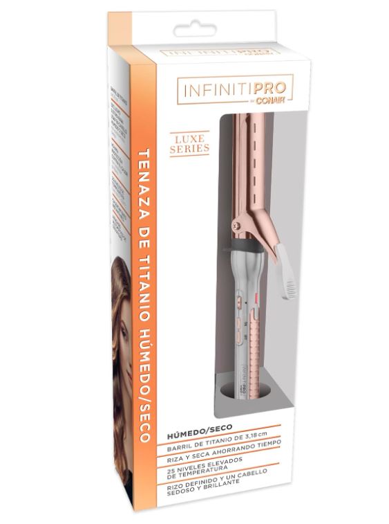 Rizadora Infiniti Pro de Titanio Seco Mojado CONIAR Rose Gold MK