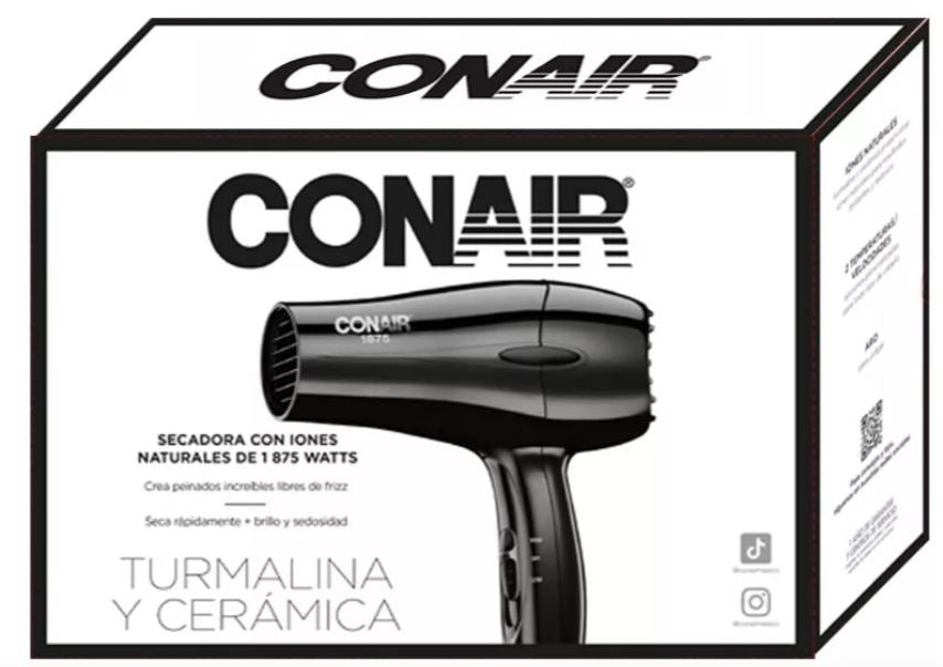 Secadora de Cabello con Turmalina y Ceramica CONAIR Negra MK