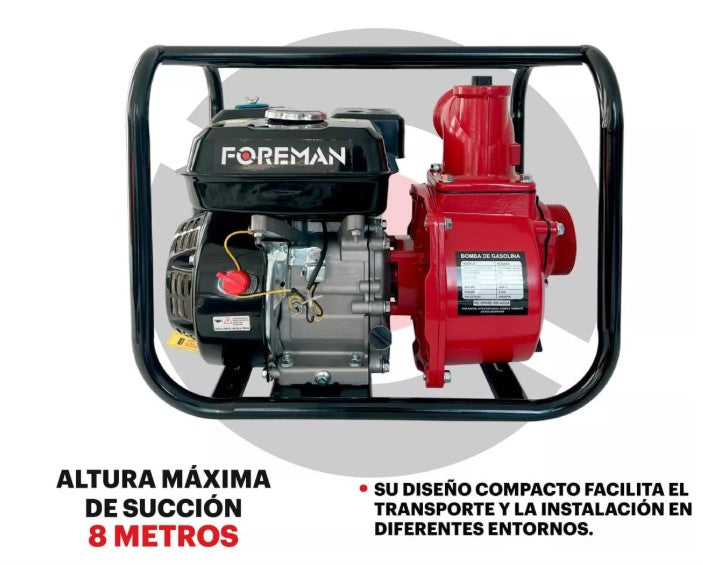 Motobomba a Gasolina 3″x3″ 6.5 HP 3600 RPM FOBAG3