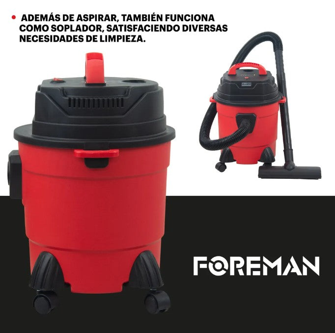 Aspiradora de Seco y Húmedo 15L 1800W
