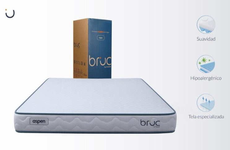Combo Colchon Bruc Individual Con Almohada Memory Foam 2 Piezas