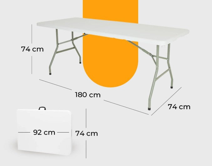 Mesa Plegable De Plástico Portátil De Jardín Tipo Portafolio