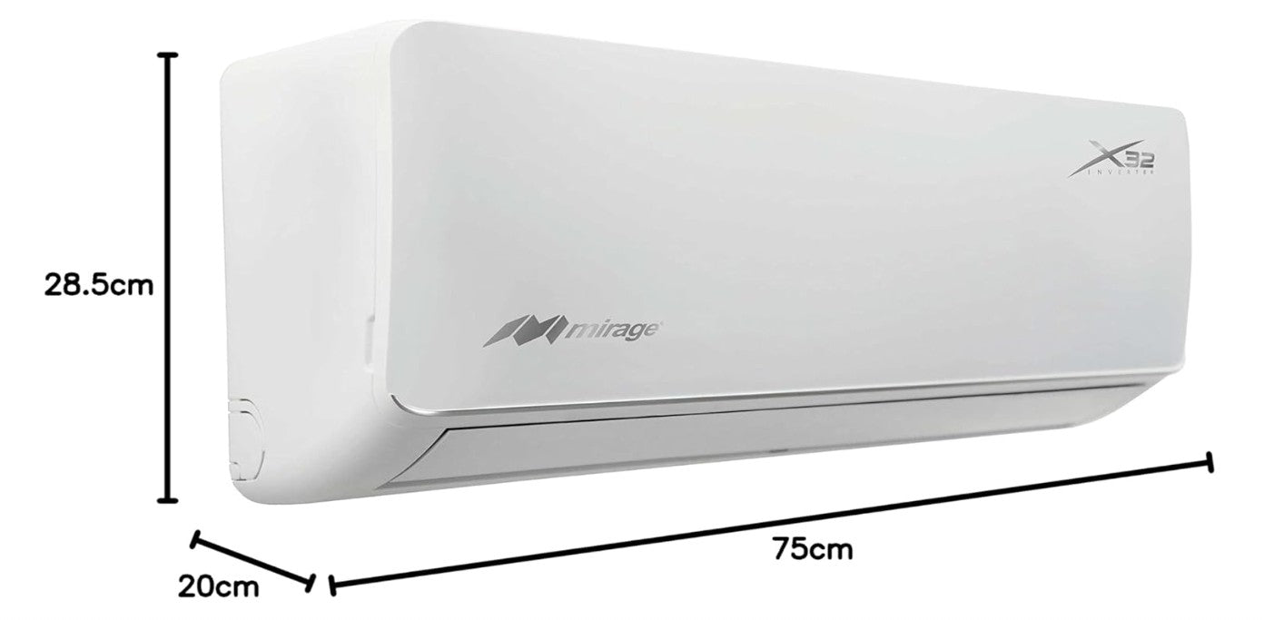 Aire Acondicionado Mirage Mini split Inverter V32 Mirage 1 Ton 220V Frío 17.5 SEER R32 Mirage Gas Refrigerante R-32, 1 Tonelada