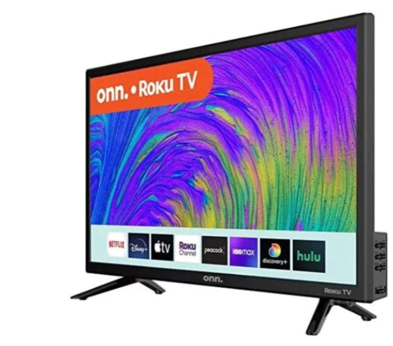 Pantalla Smart TV de 24" ONN 720P HD Roku TV + Soporte Con Brazo Articulado Para Pantallas De 14 A 55
