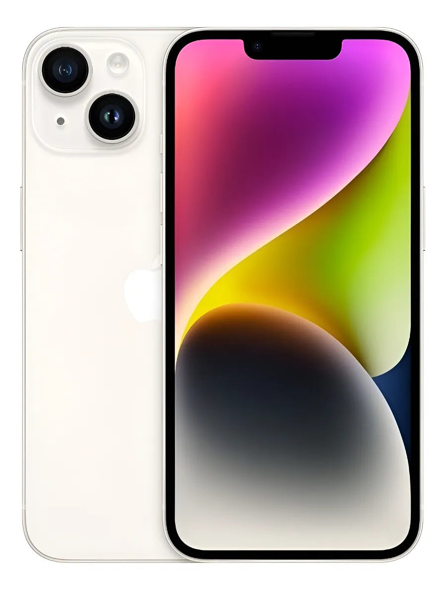 Celular reacondicionado Apple iPhone 14 128 GB Blanco Grado A e-sim + Audífonos inalámbricos