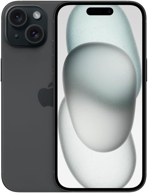 Celular reacondicionado Apple iPhone 15 128 GB Negro Grado A e-sim + Audífonos inalámbricos