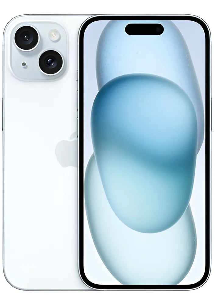 Celular reacondicionado Apple iPhone 15 128 GB Azul Grado A e-sim + Audífonos inalámbricos