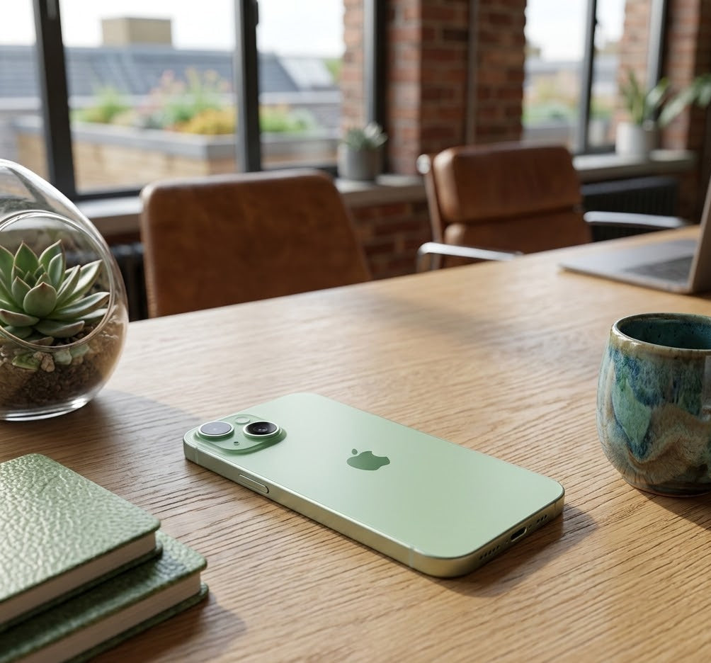 Celular reacondicionado Apple iPhone 15 128 GB Verde Grado A e-sim