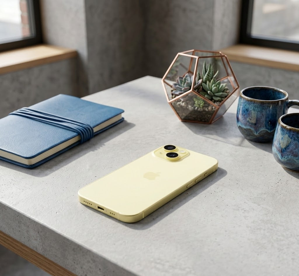 Celular reacondicionado Apple iPhone 15 128 GB Amarillo Grado A e-sim