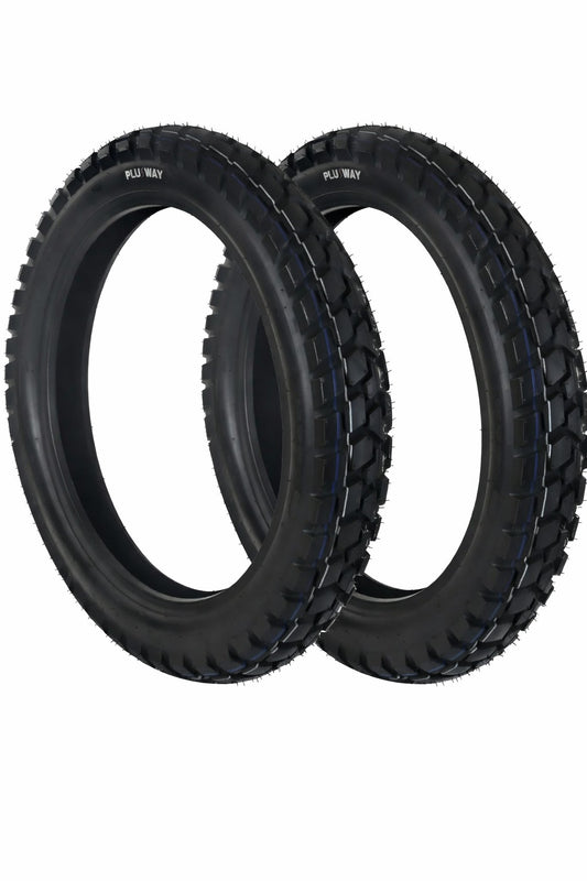 Llanta para Moto 110/90-17 PLUSWAY 66P 8PR PLWA453 TT Paquete de 2