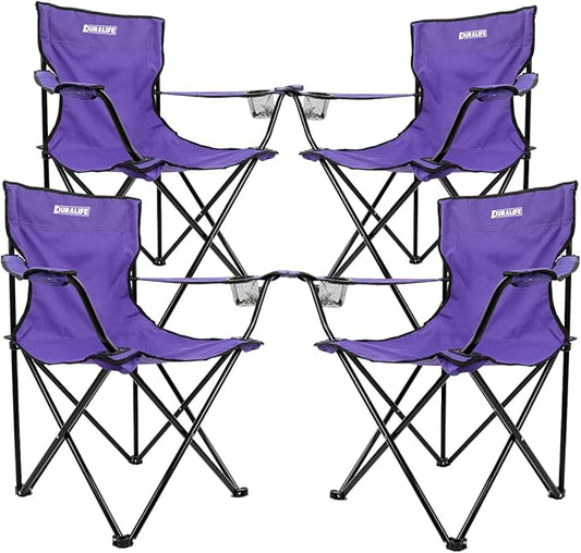 Sillas para Exteriores Camping Color Morado - Set de 4