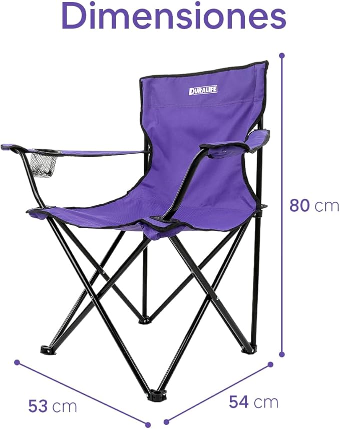 Sillas para Exteriores Camping Color Morado - Set de 4