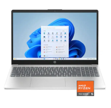 Laptop HP 15-fc0146dx, AMD Ryzen 5 7520U, 8 GB RAM, 512 GB SSD color Plata